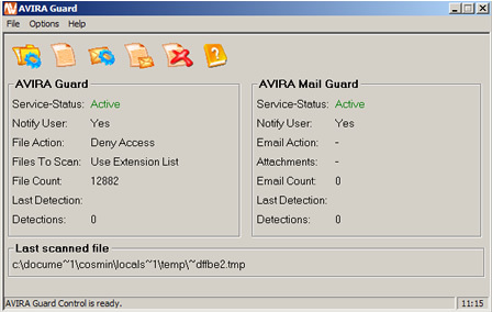AVIRA Antivirus for Windows Desktop Screenshot